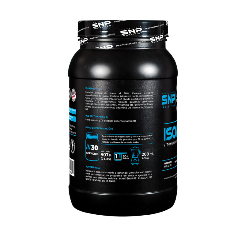 Proteína ISO WHEY – Proteína limpia Premium WPI 90 % + Caseína Micelar 2lbs - Imagen 2