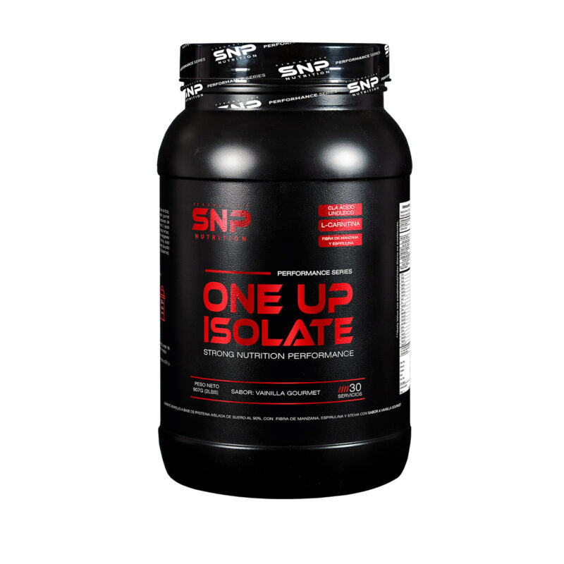 Proteina One Up Isolate 90% de 2 lbs de SNP– Proteína Aislada Premium con CLA y L-Carnitina (907 g)