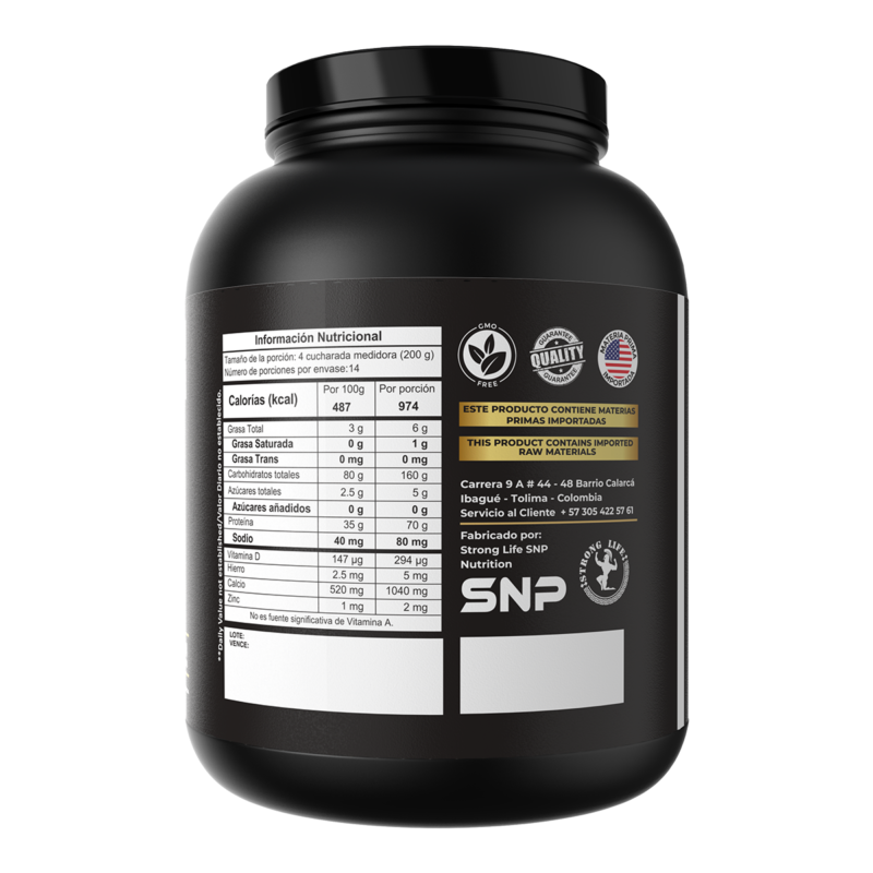 Proteína Mass Gainer SNP de 6 libras para volumen muscular - Imagen 2